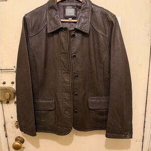 J. Jill Brown Leather Jacket